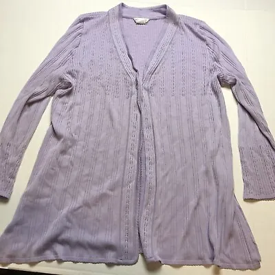 Exclusively Misook Purple Button Front Knit Cardigan Sweater 3X *read* A2892 • $40