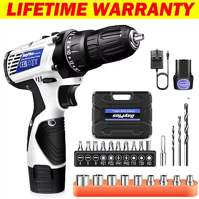 Mini Cordless Drill Electric Screwdriver Combi Drill Driver LED Li-ion Battery • $17.20