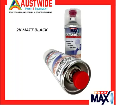 Spray Max 2k Matt Black Touch Up Spray Solid Diy Automotive Top Coat 400mls • $40.50