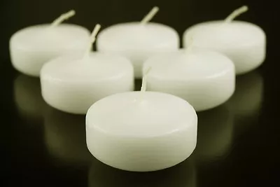 10 Large 6cm Floating Cream Wax Candle 5-6 Burn Hour Wedding Party Birthday Bowl • $21.95