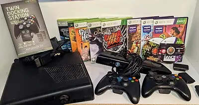 Xbox 360/Live Bundle Console Kinect Games Controllers & Docking Station • £89.99