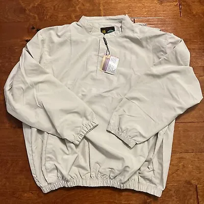 Forrester’s Golf Wind Shirt Pullover 1/4 Snap Long Sleeve Jacket XXL Tan $89 • $59.95