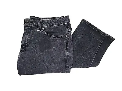 Vans Men's Black Denim Distressed Straight Leg Low Rise Jeans 30x30 • $9.99