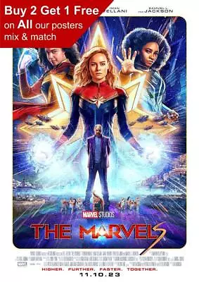 The Marvels 2023 Movie Poster • £1.49