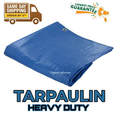 Heavy Duty TARPAULIN Waterproof Cover Tarp Ground Camping Sheet ALL Sizes • £6.99