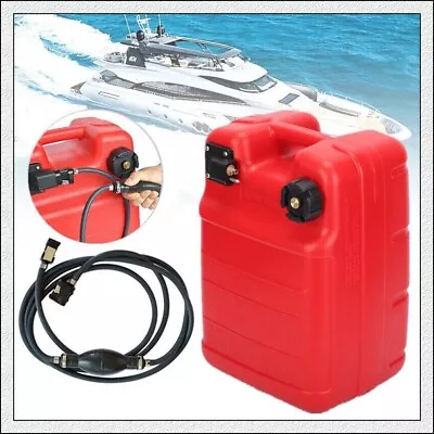 Boat Gas Tank 24L With Gauge And Fuel Line Hose For Yamaha Outboard Motor • $107.79