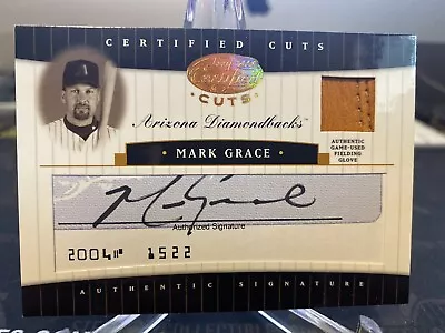 2004 Leaf Certified Cuts Mark Grace Auto Game Used Glove 44/50 Diamondbacks  • $60