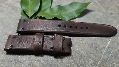20mm For U-boat Handmade Watch Strap  Genuine Leather Oiled Dalipi Crafts • £37.60