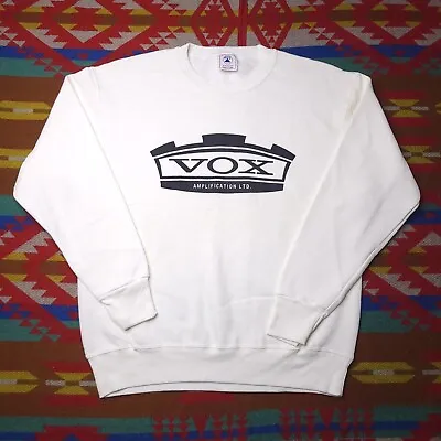 Vintage 90's Delta VOX Amplifiers Logo Double Sided Promo Sweatshirt Sz L NOS • $88