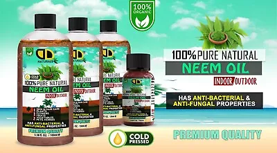 Organic Neem Oil 100% Pure Natural Vegan Insecticide Fast Free Delivery UK • £4.49