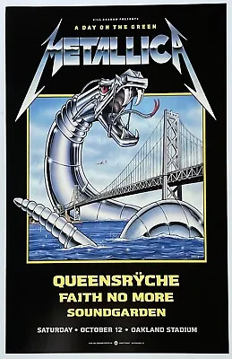 Metallica Sound Garden Oakland Stadium Concert Poster 11 X 17 Framed • $21.99