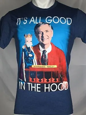 Mister Rogers’ Neighborhood T-Shirt Blue It's All Good In The Hood Men's MEDIUM • $14.99