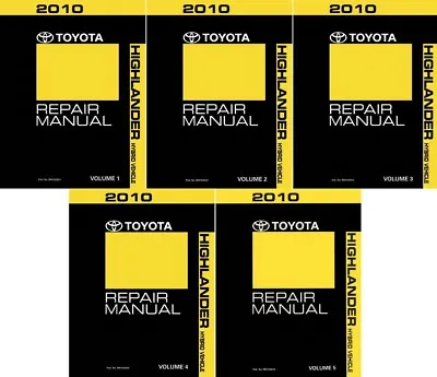 2010 Toyota Highlander Hybrid Shop Service Repair Manual Complete Set • $296.97