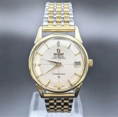 Omega Constellation Vintage Date Chronometer Gold Silver Automatic Mens Watch • $3387.60