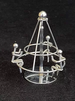 Vintage Kinetic Motion Balancing Sculpture Metal Merry Go Round • $24.99