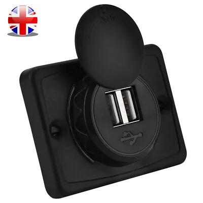 Car Marine 3.1A Dual USB Charger Socket Outlet Panel 12V For Mobile Phone GPS UK • £6.99