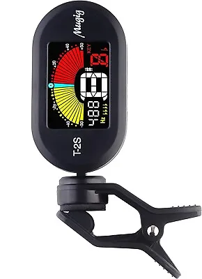 Mugig Clip-On Tuner Guitar Bass Violin Ukulele Chromatic Instruments Battery Inc • £6.99