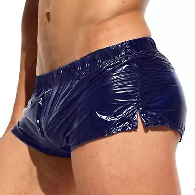 Mens Shorts Fitness Trunks Beach Clubwear Glossy Short Pants Sexy Boxer Shorts • $12.73