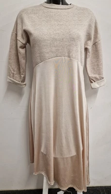 £7.99 • Buy ASOS Ladies Plain Beige Silk A-Line Jumper Dress | UK6 EU34 US2 | CG F14