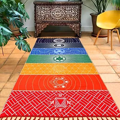 Chakra Yoga Mat Meditation Rug Beach Towels Sunscreen Shawl Spiritual Reiki Chak • $15.48