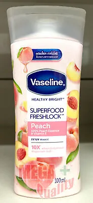 Vaseline Healthy Bright Superfood Freshlock Peach Vitamin E Body Lotion 100Ml. • $13.88