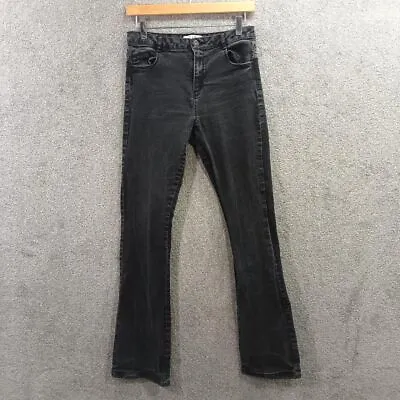 Dorothy Perkins Washed Grey Flare Jeans Ellis High Waist Stretch Denim Y2k Uk 10 • £11.99