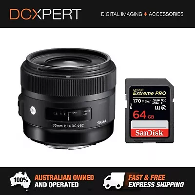 Sigma 30mm F/1.4 Dc Hsm Art Lens For Pentax (4301961) + Bonus Sd Card • $599