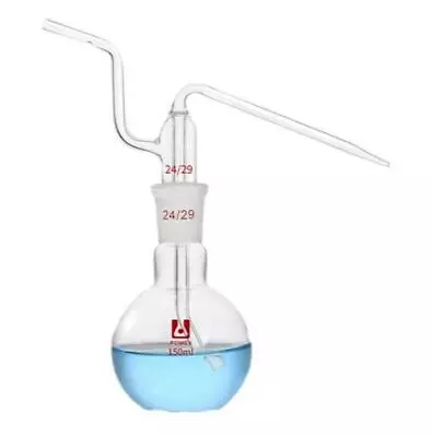 Lab Glassware 50ml-3000ml Triangle Gas Washing Bottle Round Flask Standard Joint • $24.98