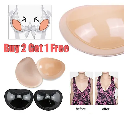 £3.15 • Buy Silicone Gel Bra Breast Enhancers Push Up Pads Bikini Chicken Fillets Inserts