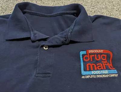 Men's ~ Drug Mart Discount Food Store ~ Polo Uniform Employee Work Shirt • $25