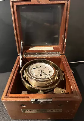 *1942 Hamilton Chronometer Model 22 Ship's Clock Ww2 U.s. Navy • £959.38