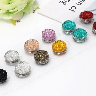 New Shiny Glitter Magnetic Pin Brooch For Hijab Scarf Headscarf Shawl Round • $4.97