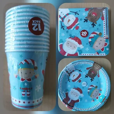 £3.95 • Buy Christmas Plates Cups Napkins Party Celebration Xmas Santa Holiday Children Elf