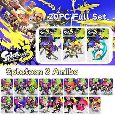 20pcs/set Amiibo Cards NFC Tag Splatoon 3 Game Card Octoling Octopus For Switch • $21.25