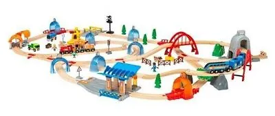 BRIO Smart Tech Sound Action Tunnel Deluxe Set 33977 91 Piece Wooden Train Set • £299.95