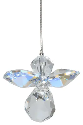 £7.75 • Buy April Birthstone Aurora Borealis Crystal Guardian Angel Hanging Charm Gift BNWT