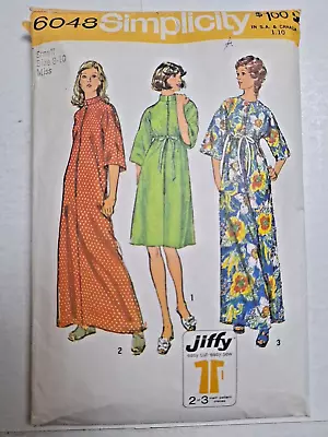 Caftan MuuMuu Dress Jiffy S 8 10 Simplicity 6048 Sewing Pattern Cut VTG Long • $14.24