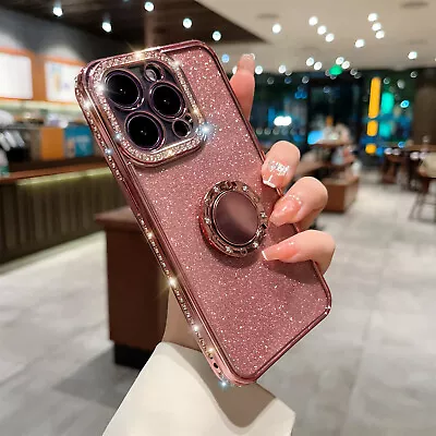 $13.55 • Buy Luxury Bling Diamond Ring Stand Case For IPhone 14 15 Pro Max 13 12 11 XS Cover