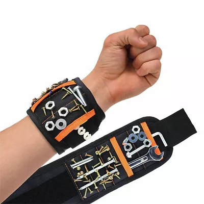 Magnetic Wristband Tool Belt With 15 Strong Magnets For Holder Holding Screws US • $4.99