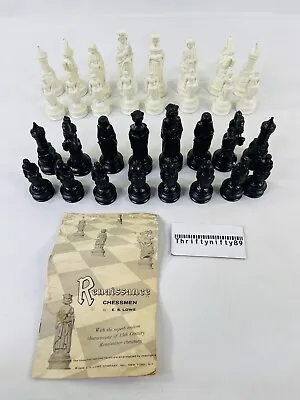 $24 • Buy VINTAGE 1959 RENAISSANCE CHESSMEN BY E.S.LOWE Complete  Figures And Manual Only