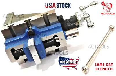 Lathe Vertical Milling Slide 4  X 5  Fixed Base With  2  Self Centering Vice USA • $152