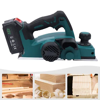 Handheld Electric Cordless Lithium Battery Planer Tool W/ Battery Charger 110V • $110