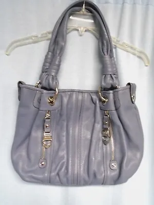 B MAKOWSKY Shoulder Bag. Genuine Leather Grayish Blue • $23.99