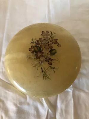 Vintage Marble TRINKET BOX With Lavender Flowers • $9.95