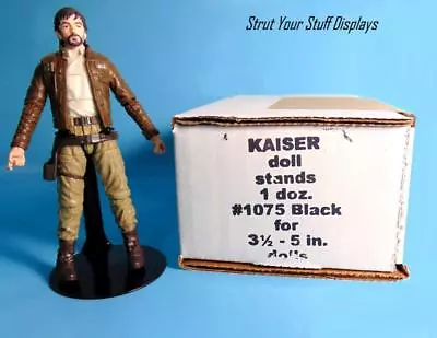 12 ACTION FIGR STANDS. NEW. Kaiser #1075 BLACK 3.5 -5  Tall Dolls MARVELKENNER • $26.75