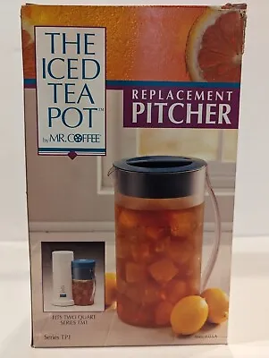 Mr Coffee Iced Tea Maker TP1 Replacement Pitcher 2 Quart Blue Lid NEW Open Box  • $53.99