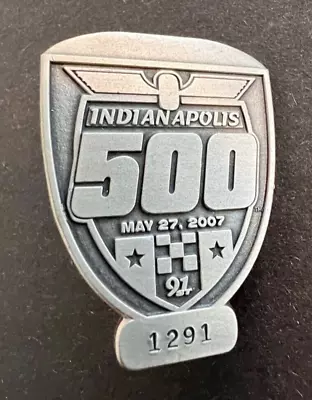 2007 Indy 500 SILVER Pit Pass Badge Pin #1291 Franchitti Winner • $23