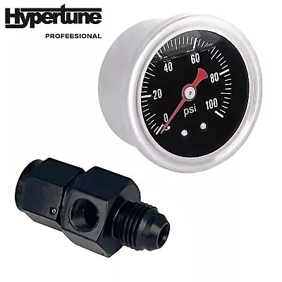 Liquid 0-100psi Fuel Pressure Gauge Regulator Gauge 1/8  NPT W/ 6AN Adapter • $14.39