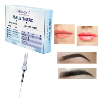 $19.99 • Buy BioTouch Permanent Makeup MOSAIC Machine 1 PRONG NEEDLES- 20 Per Box