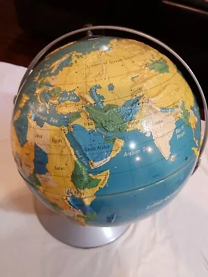 Nystrom Globe World Sculptural READINESS 12 Inch Double Axis Vtg 80s USSR • $25.90